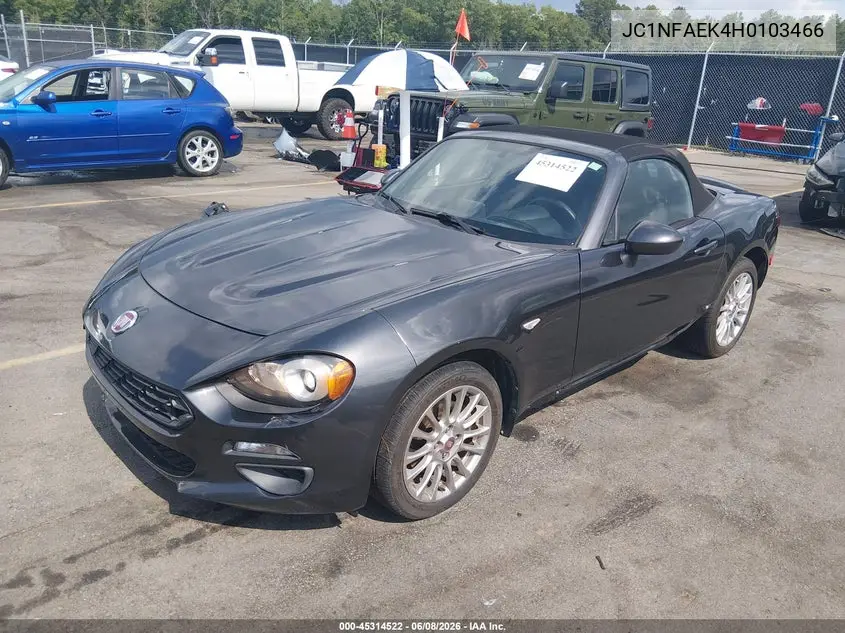 2017 Fiat 124 Spider Classica VIN: JC1NFAEK4H0103466 Lot: 45314522
