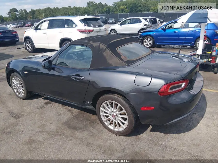 2017 Fiat 124 Spider Classica VIN: JC1NFAEK4H0103466 Lot: 45314522