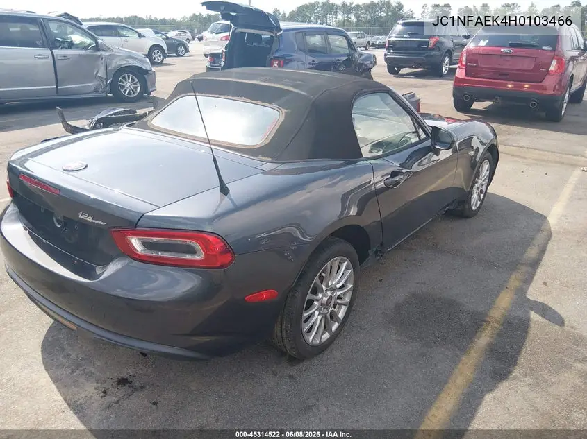 2017 Fiat 124 Spider Classica VIN: JC1NFAEK4H0103466 Lot: 45314522