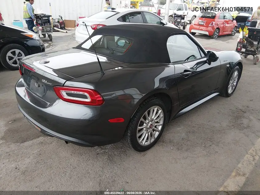 2017 Fiat 124 Spider Classica VIN: JC1NFAEK6H0104571 Lot: 45329422