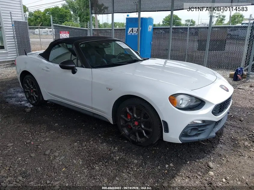 2017 Fiat 124 Spider Elaborazione Abarth VIN: JC1NFAEK8H0114583 Lot: 45433403