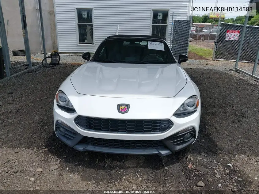 2017 Fiat 124 Spider Elaborazione Abarth VIN: JC1NFAEK8H0114583 Lot: 45433403