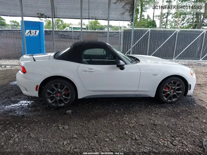 2017 Fiat 124 Spider Elaborazione Abarth VIN: JC1NFAEK8H0114583 Lot: 45433403