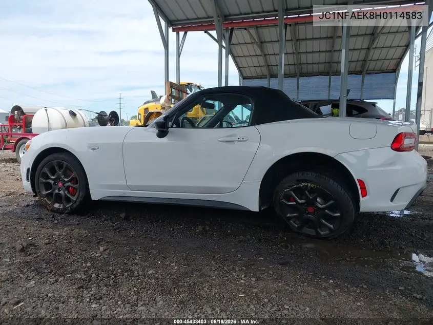 2017 Fiat 124 Spider Elaborazione Abarth VIN: JC1NFAEK8H0114583 Lot: 45433403