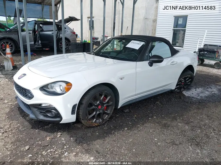 2017 Fiat 124 Spider Elaborazione Abarth VIN: JC1NFAEK8H0114583 Lot: 45433403