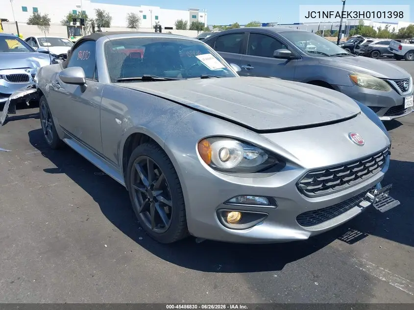 2017 Fiat 124 Spider Lusso VIN: JC1NFAEK3H0101398 Lot: 45486830