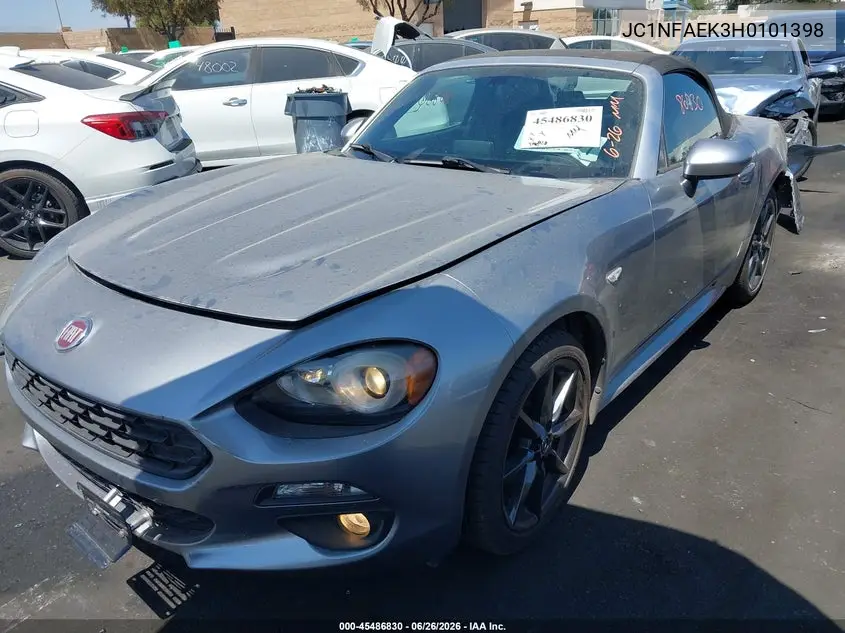2017 Fiat 124 Spider Lusso VIN: JC1NFAEK3H0101398 Lot: 45486830