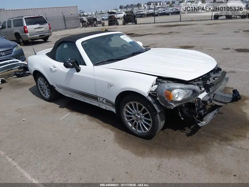 2017 Fiat 124 Spider Classica VIN: JC1NFAEK2H0105376 Lot: 45598021