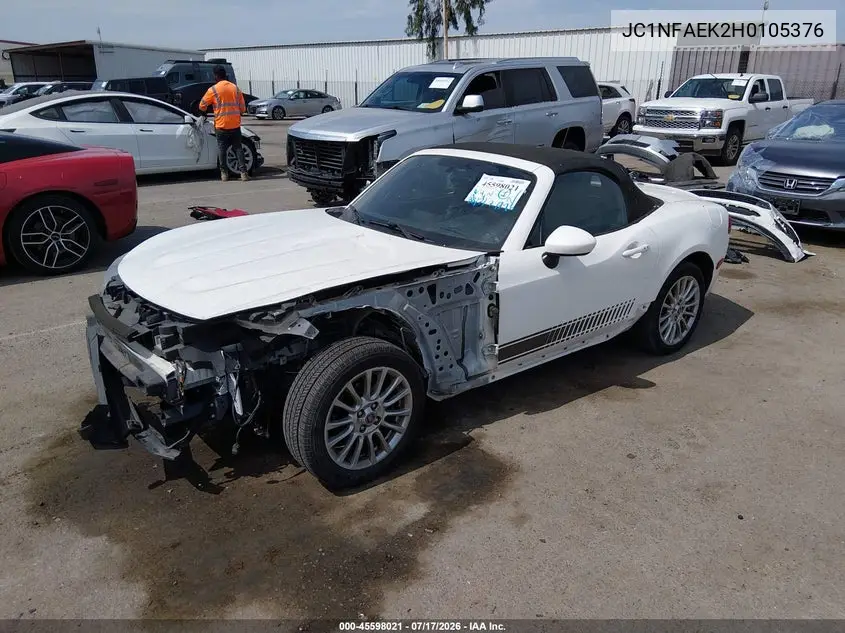 2017 Fiat 124 Spider Classica VIN: JC1NFAEK2H0105376 Lot: 45598021