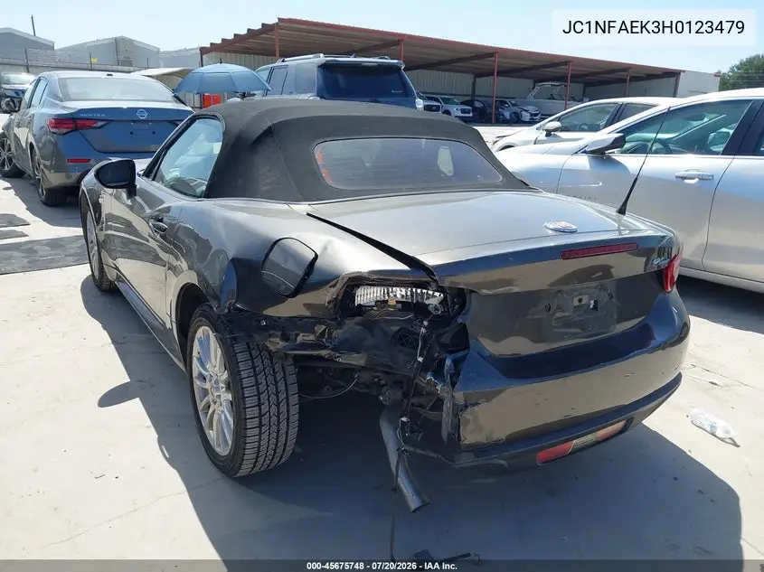 2017 Fiat 124 Spider Classica VIN: JC1NFAEK3H0123479 Lot: 45675748