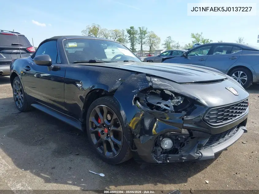 2018 Fiat 124 Spider Abarth VIN: JC1NFAEK5J0137227 Lot: 45002394