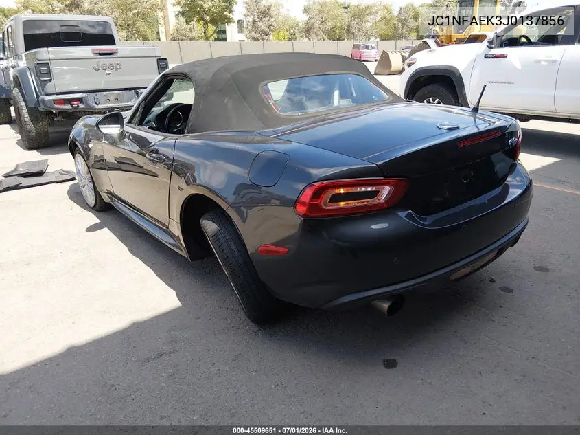 2018 Fiat 124 Spider Lusso VIN: JC1NFAEK3J0137856 Lot: 45509651
