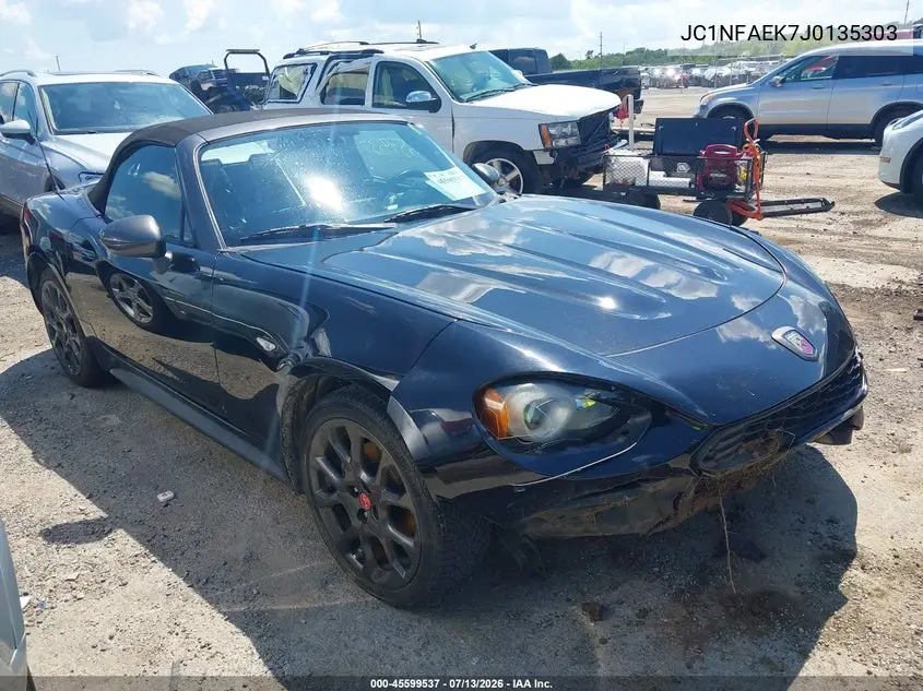 2018 Fiat 124 Spider Abarth VIN: JC1NFAEK7J0135303 Lot: 45599537