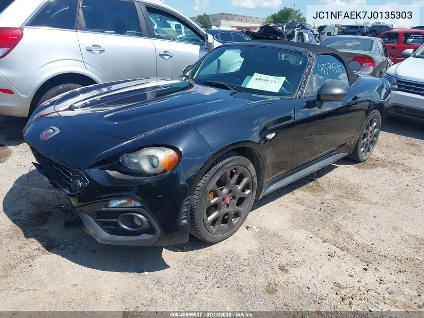 2018 Fiat 124 Spider Abarth VIN: JC1NFAEK7J0135303 Lot: 45599537