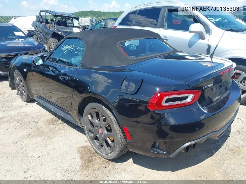 2018 Fiat 124 Spider Abarth VIN: JC1NFAEK7J0135303 Lot: 45599537