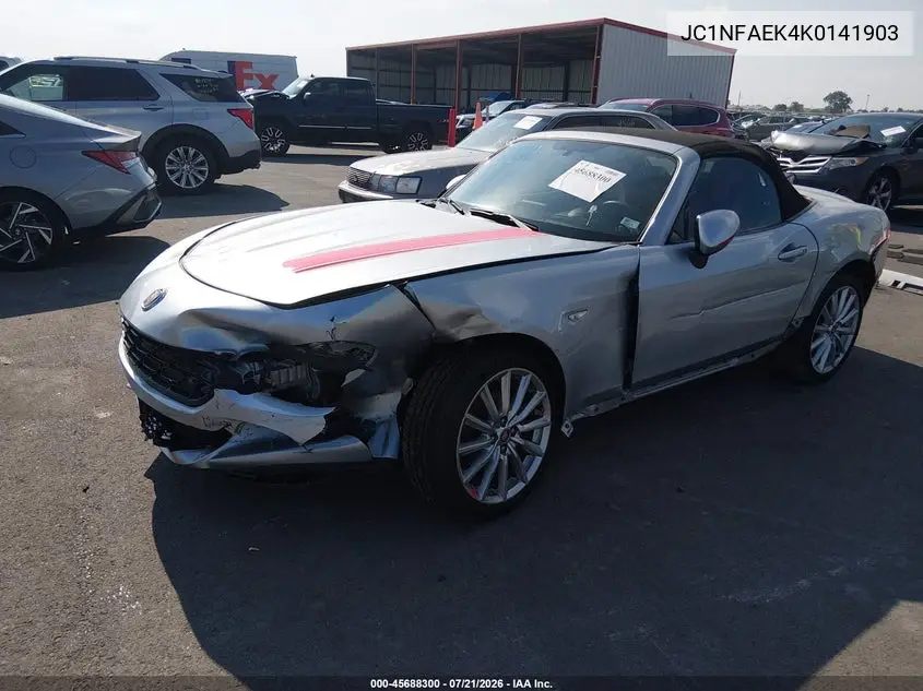 2019 Fiat 124 Spider Classica VIN: JC1NFAEK4K0141903 Lot: 45688300
