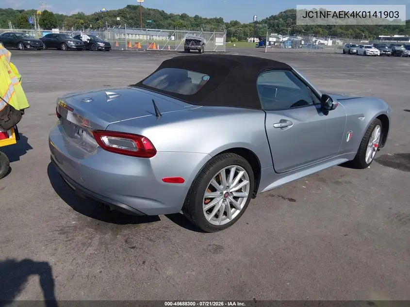 2019 Fiat 124 Spider Classica VIN: JC1NFAEK4K0141903 Lot: 45688300