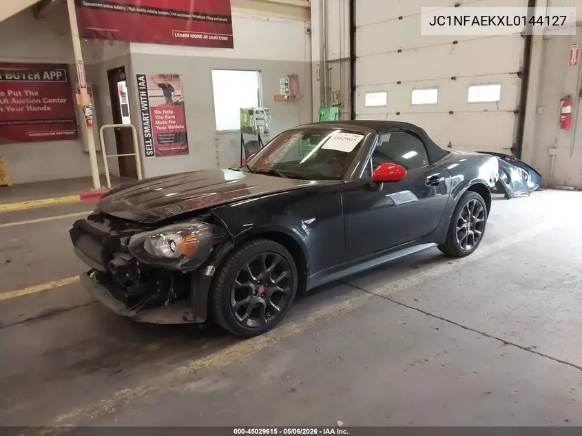 2020 Fiat 124 Spider Abarth VIN: JC1NFAEKXL0144127 Lot: 45029615