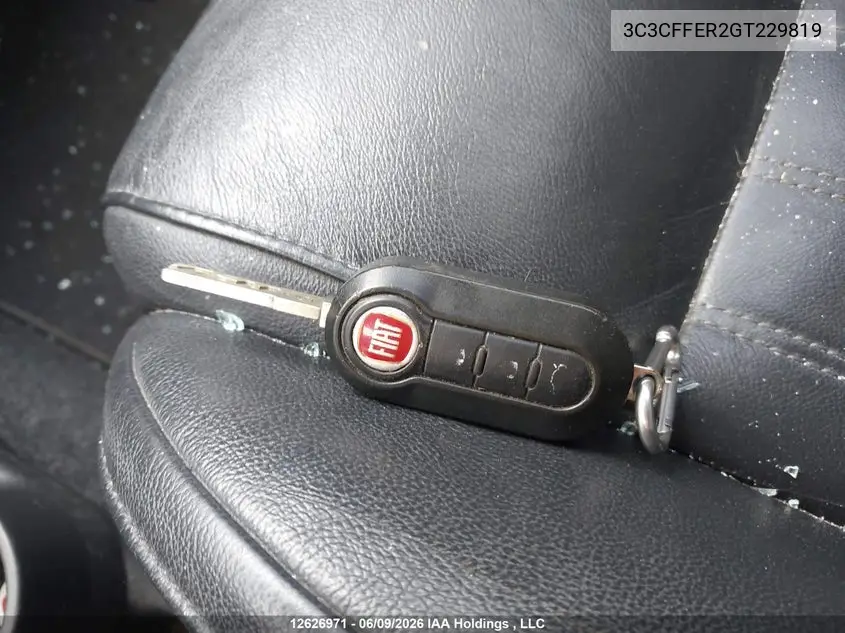 2016 Fiat 500C Lounge VIN: 3C3CFFER2GT229819 Lot: 12626971