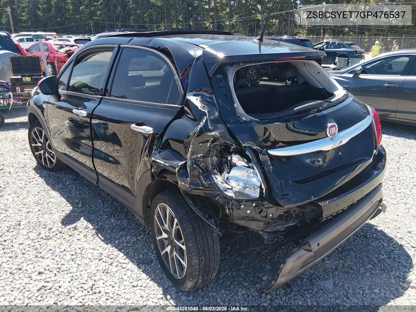 2016 Fiat 500X VIN: ZFBCFYET7GP476537 Lot: 45281040