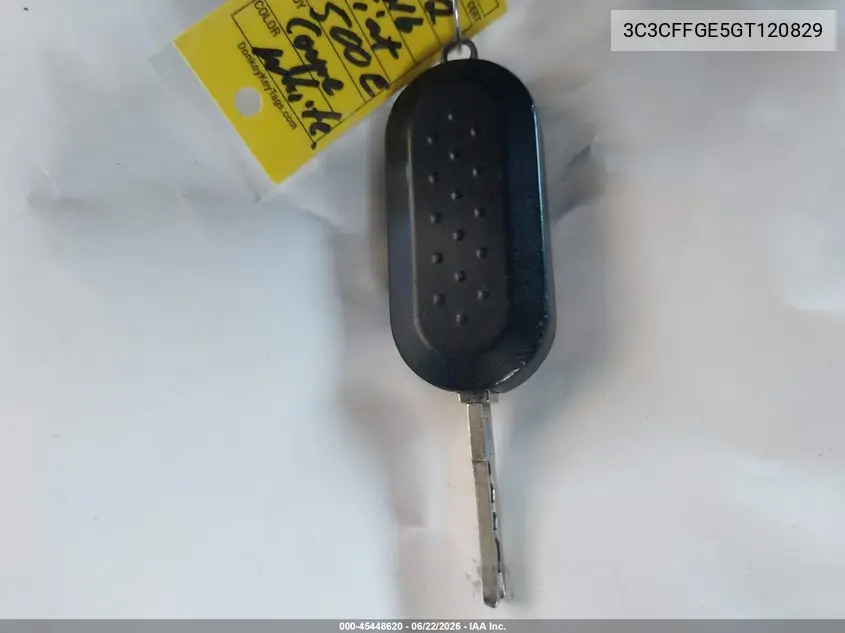 2016 Fiat 500E Battery Electric VIN: 3C3CFFGE5GT120829 Lot: 45448620