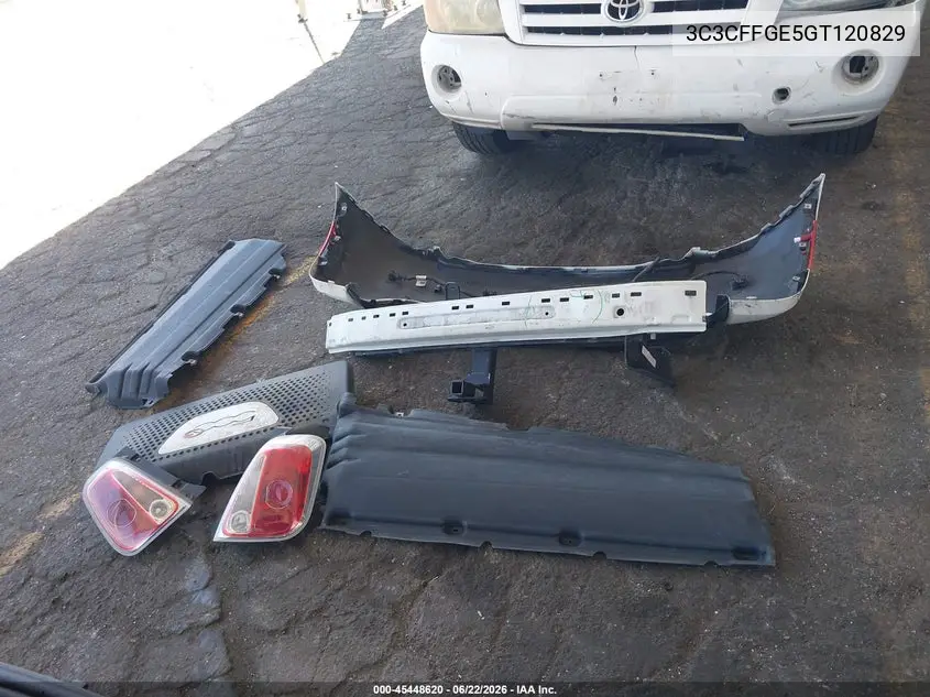 2016 Fiat 500E Battery Electric VIN: 3C3CFFGE5GT120829 Lot: 45448620