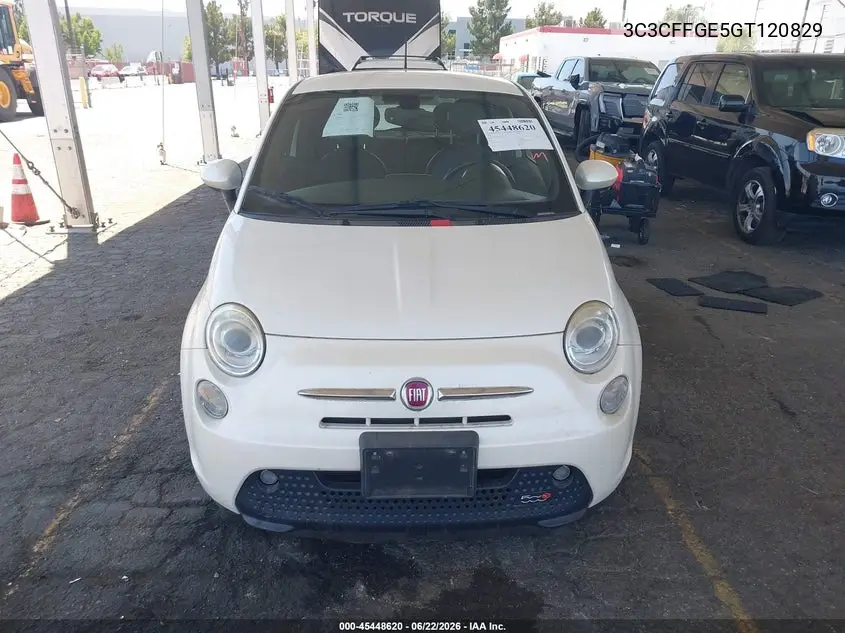 2016 Fiat 500E Battery Electric VIN: 3C3CFFGE5GT120829 Lot: 45448620