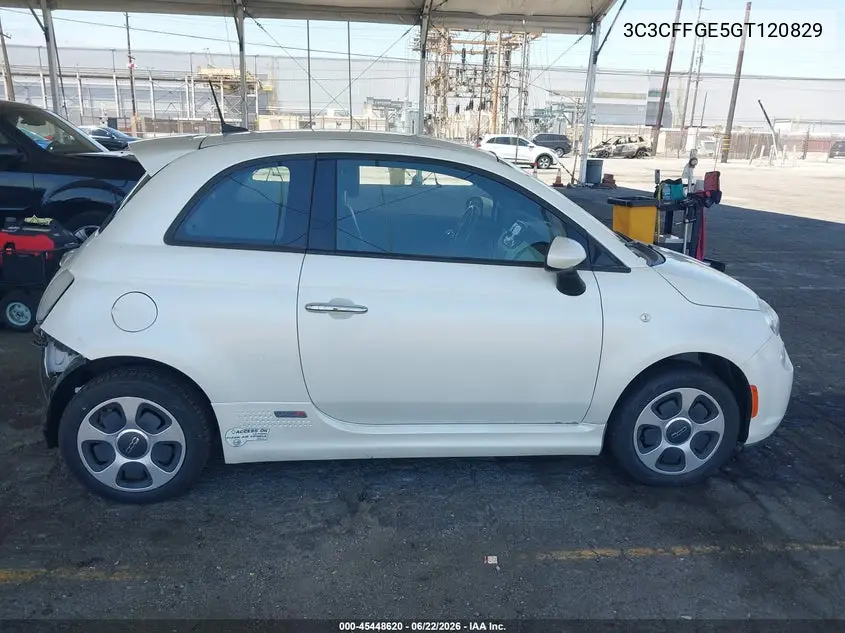 2016 Fiat 500E Battery Electric VIN: 3C3CFFGE5GT120829 Lot: 45448620