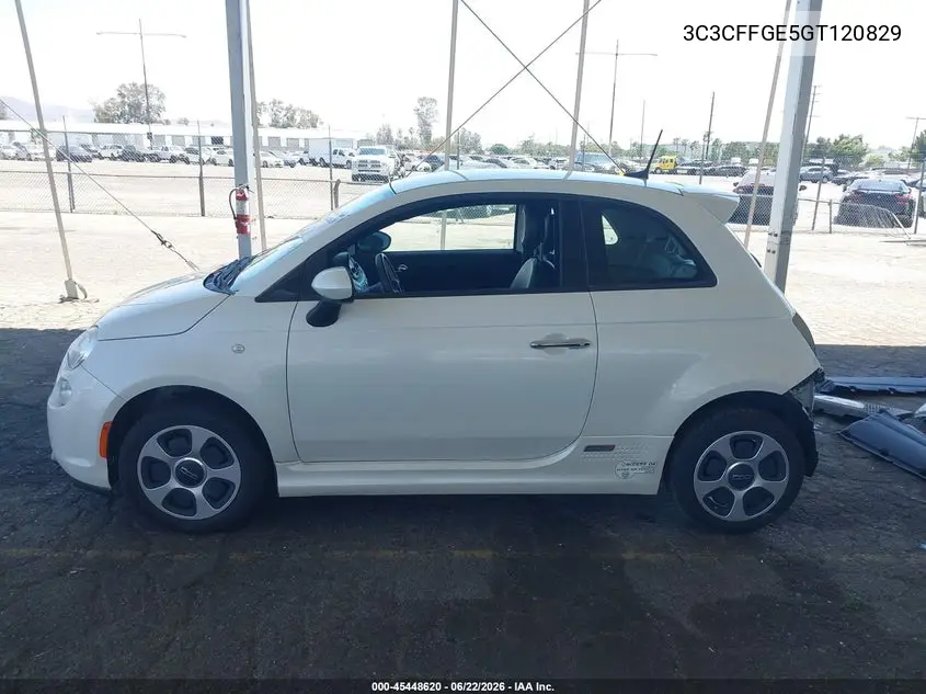 2016 Fiat 500E Battery Electric VIN: 3C3CFFGE5GT120829 Lot: 45448620