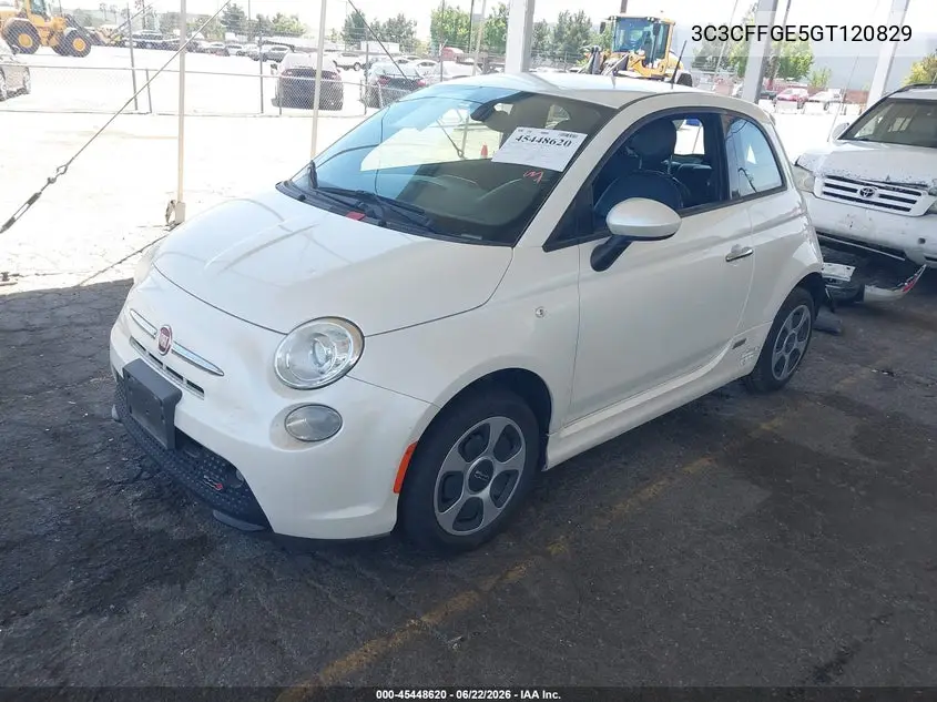 2016 Fiat 500E Battery Electric VIN: 3C3CFFGE5GT120829 Lot: 45448620