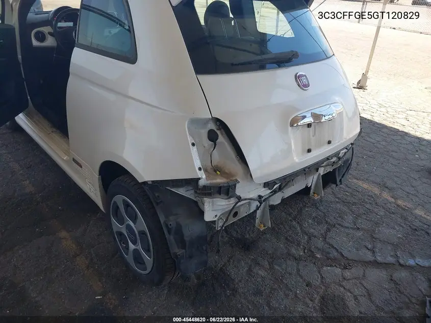 2016 Fiat 500E Battery Electric VIN: 3C3CFFGE5GT120829 Lot: 45448620