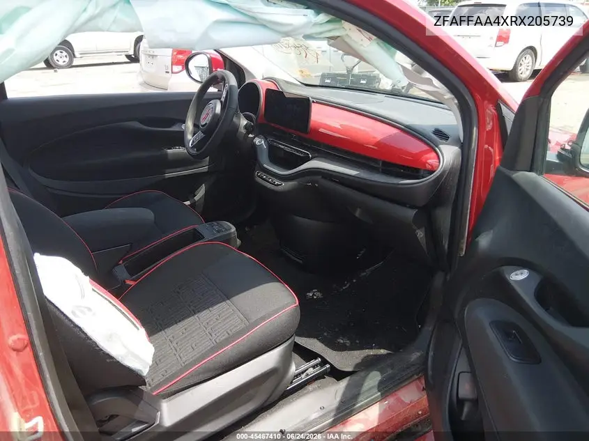 2024 Fiat 500E Inspi(Red) Fwd VIN: ZFAFFAA4XRX205739 Lot: 45467410