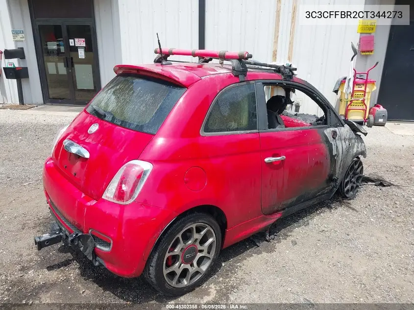 2012 Fiat 500 Sport VIN: 3C3CFFBR2CT344273 Lot: 45302358
