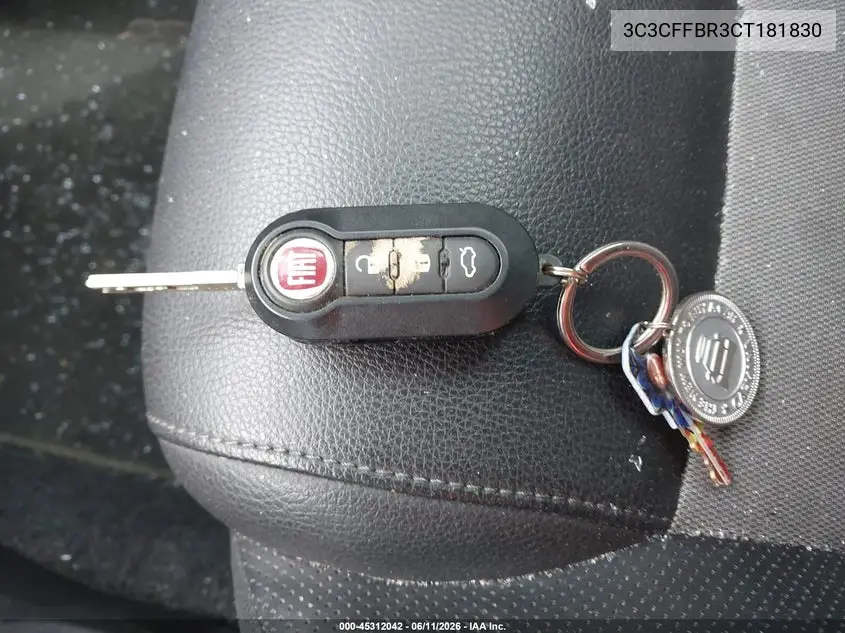 2012 Fiat 500 Sport VIN: 3C3CFFBR3CT181830 Lot: 45312042