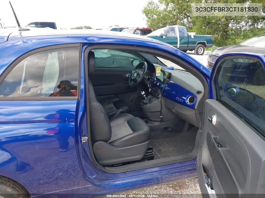 2012 Fiat 500 Sport VIN: 3C3CFFBR3CT181830 Lot: 45312042