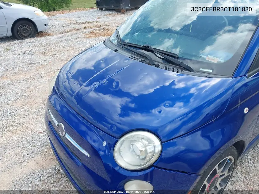 2012 Fiat 500 Sport VIN: 3C3CFFBR3CT181830 Lot: 45312042