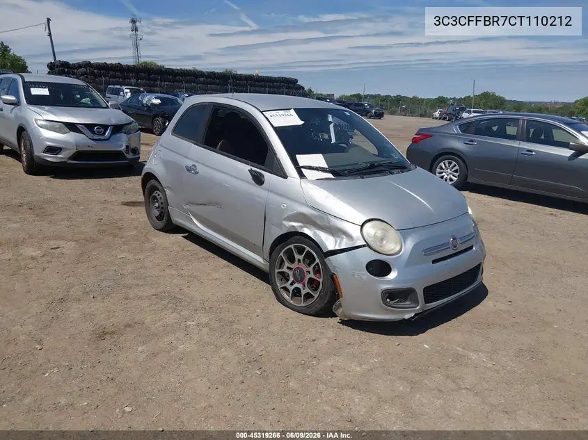 2012 Fiat 500 Sport VIN: 3C3CFFBR7CT110212 Lot: 45319266