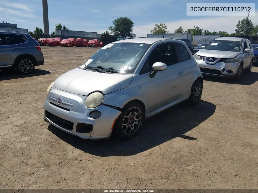 2012 Fiat 500 Sport VIN: 3C3CFFBR7CT110212 Lot: 45319266