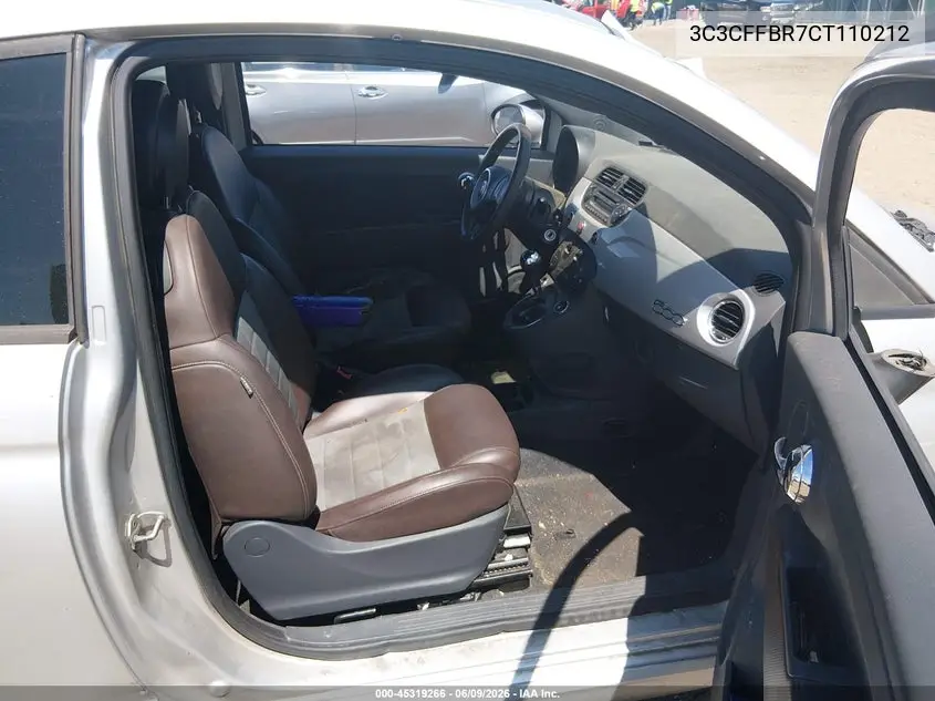 2012 Fiat 500 Sport VIN: 3C3CFFBR7CT110212 Lot: 45319266