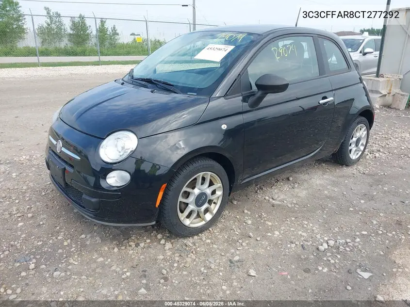 2012 Fiat 500 Pop VIN: 3C3CFFAR8CT277292 Lot: 45329074
