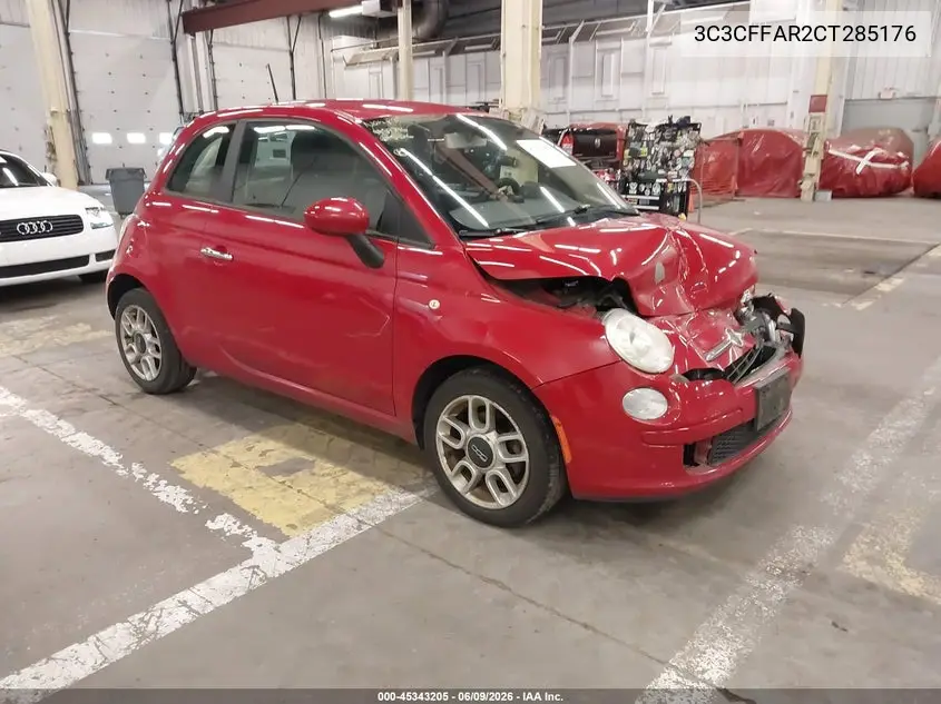 2012 Fiat 500 Pop VIN: 3C3CFFAR2CT285176 Lot: 45343205