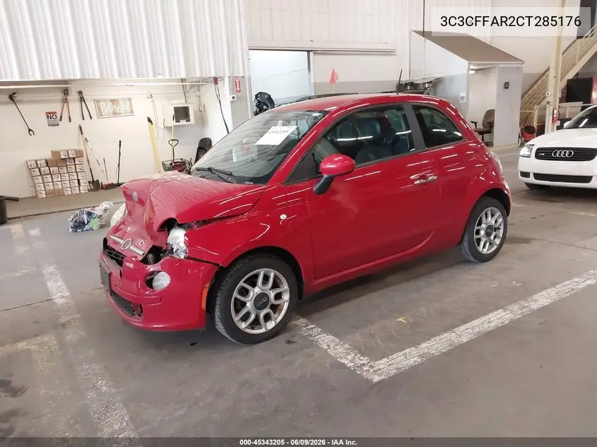 2012 Fiat 500 Pop VIN: 3C3CFFAR2CT285176 Lot: 45343205