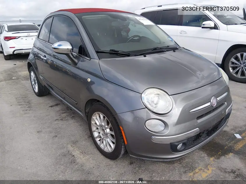 2012 Fiat 500C Lounge VIN: 3C3CFFER9CT370509 Lot: 45362138