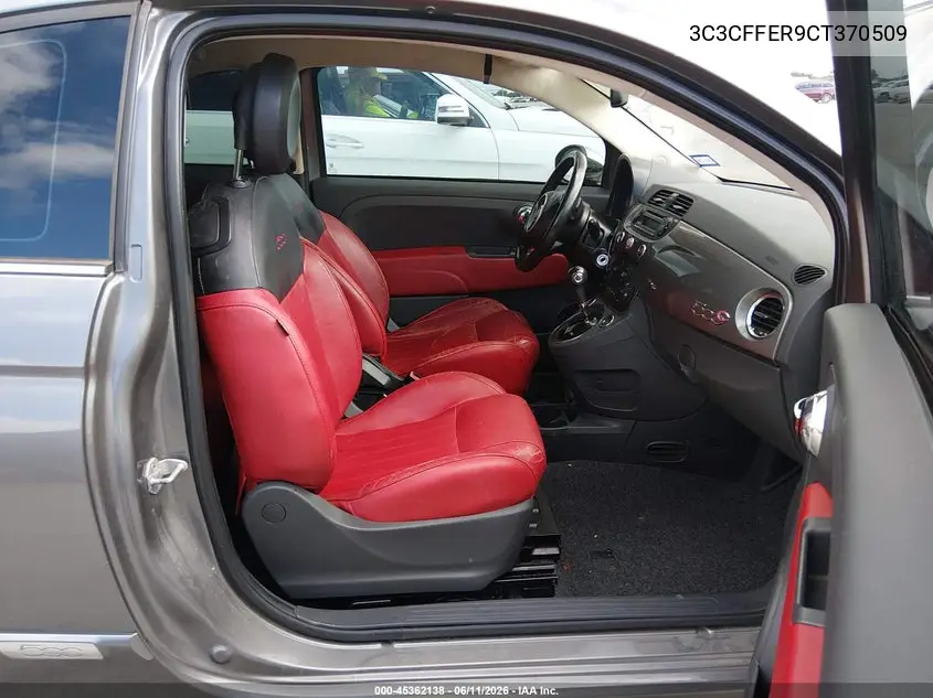 2012 Fiat 500C Lounge VIN: 3C3CFFER9CT370509 Lot: 45362138