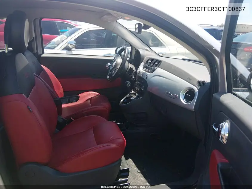 2012 Fiat 500C Lounge VIN: 3C3CFFER3CT100837 Lot: 45364105