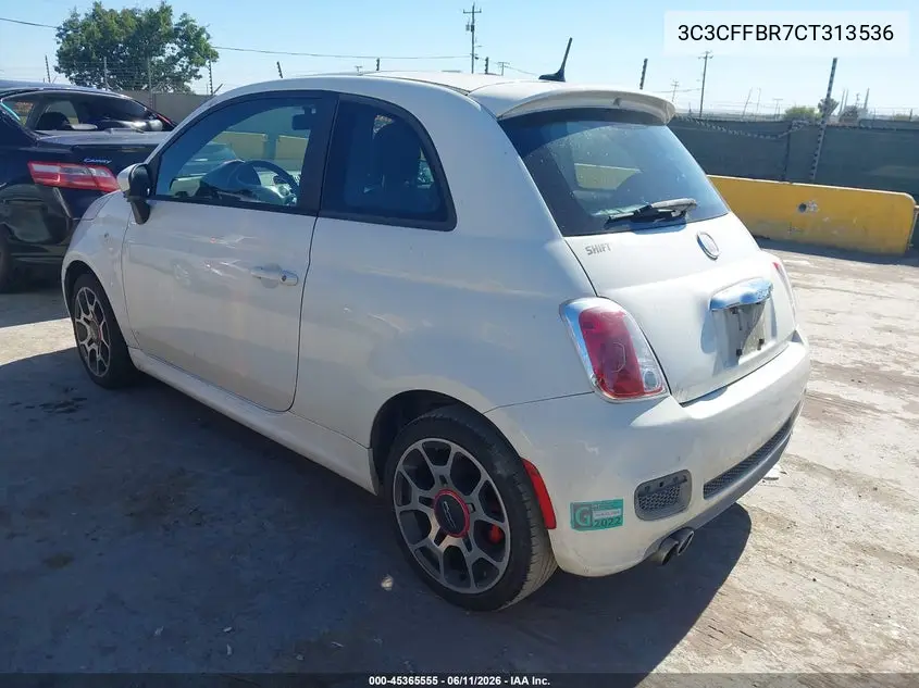 2012 Fiat 500 Sport VIN: 3C3CFFBR7CT313536 Lot: 45365555