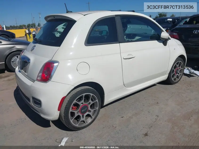 2012 Fiat 500 Sport VIN: 3C3CFFBR7CT313536 Lot: 45365555