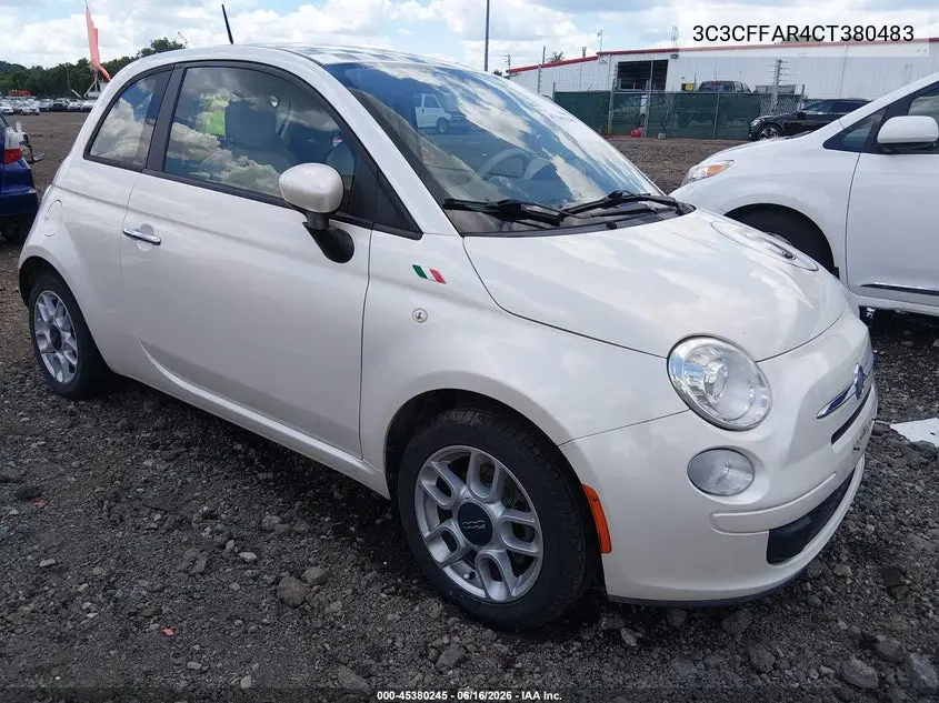 2012 Fiat 500 Pop VIN: 3C3CFFAR4CT380483 Lot: 45380245