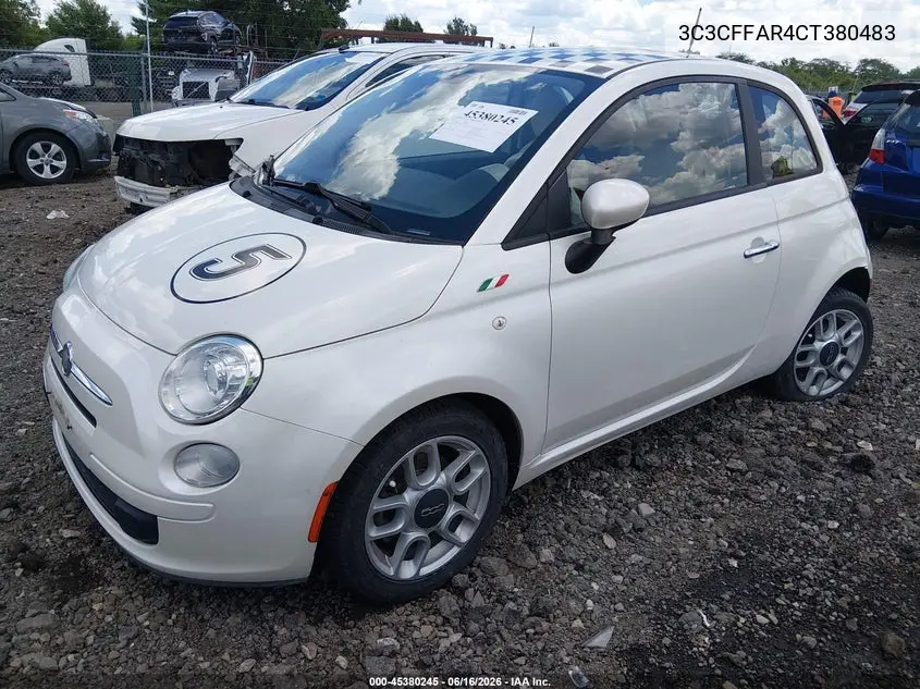 2012 Fiat 500 Pop VIN: 3C3CFFAR4CT380483 Lot: 45380245