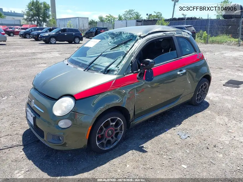 2012 Fiat 500 Sport VIN: 3C3CFFBRXCT104906 Lot: 45397656